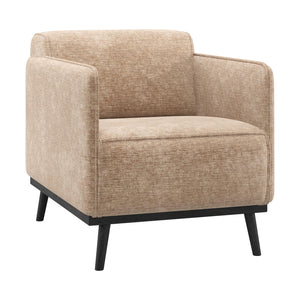 WOOOD Statement fauteuil met arm Chenille Velvet Perzikroze