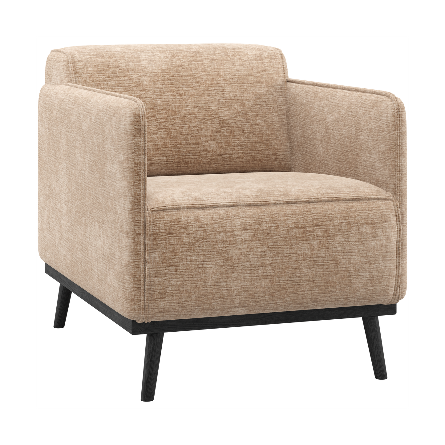 WOOOD Statement fauteuil met arm Chenille Velvet Perzikroze