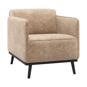 WOOOD Statement fauteuil met arm Chenille Velvet Perzikroze