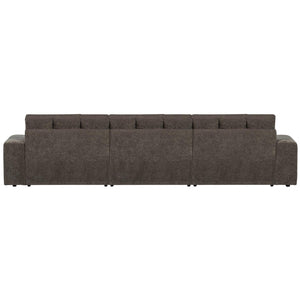 WOOOD Second Date chaise longue bank links velvet Warmgrijs
