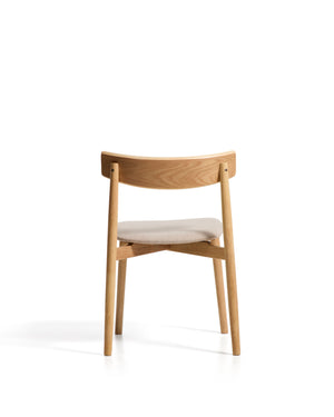 Kave Home Evera eetkamerstoel chenille Grey/Beige
