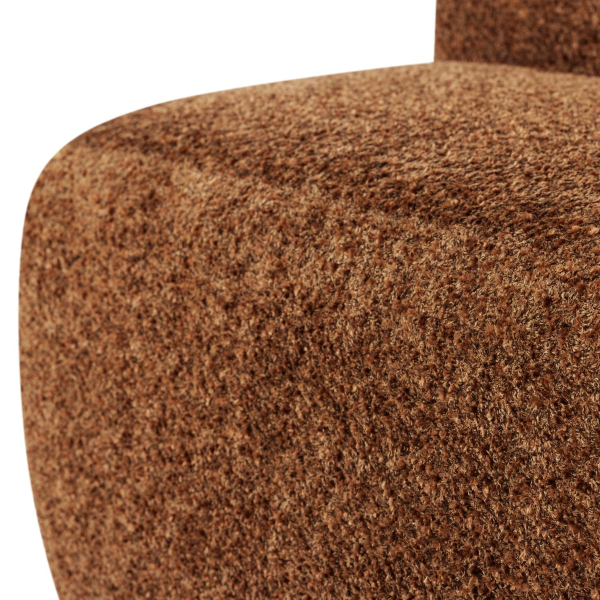 WOOOD Mojo Base eetkamerbank 84 cm met rugleuning wollig Roestbruin