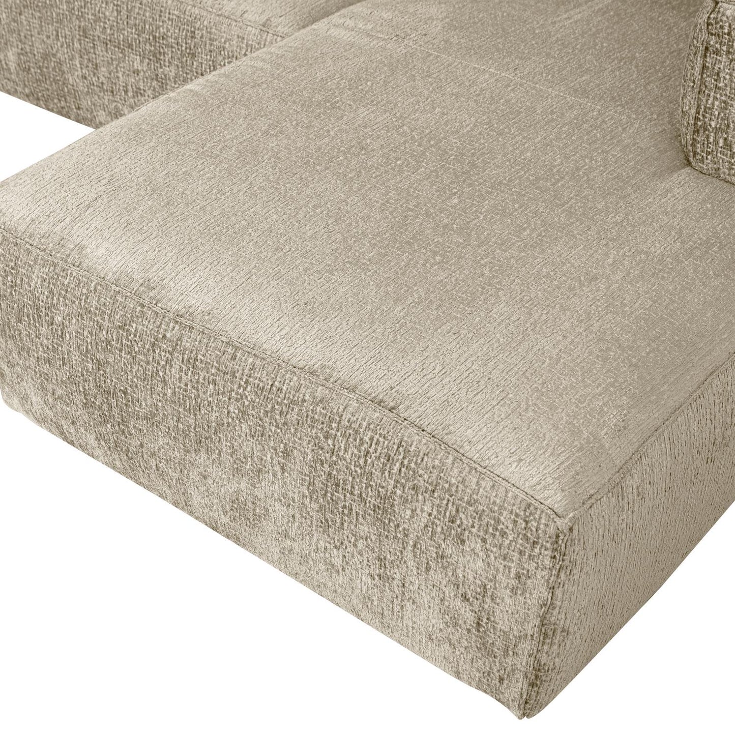 WOOOD Bean hoekbank rechts Structure Velvet Buttermilk