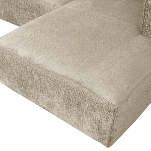 WOOOD Bean hoekbank rechts Structure Velvet Buttermilk