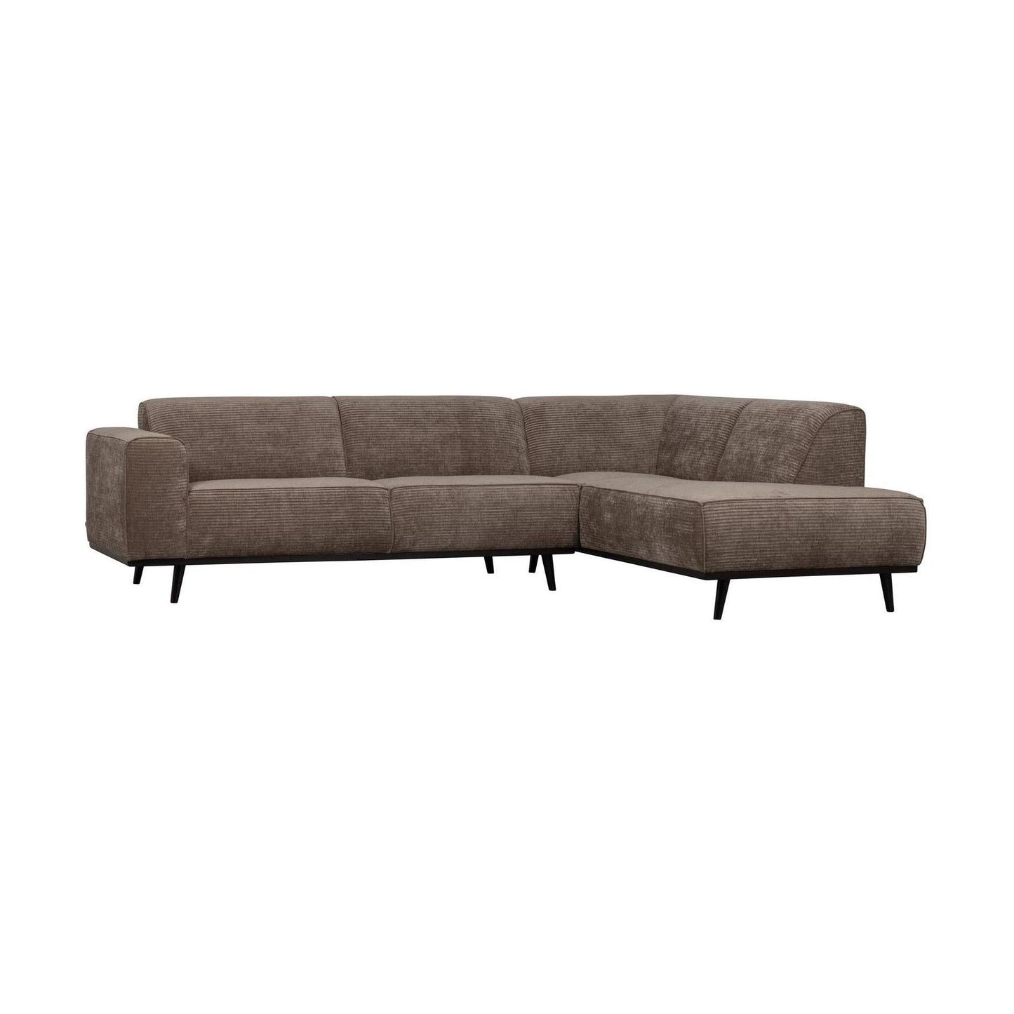 WOOOD Statement hoekbank rechts Ribstof Taupe
