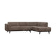WOOOD Statement hoekbank rechts Ribstof Taupe