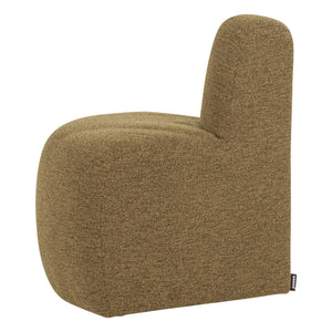 WOOOD Mojo Base eetbank hoek rond bouclé Geel/Bruin