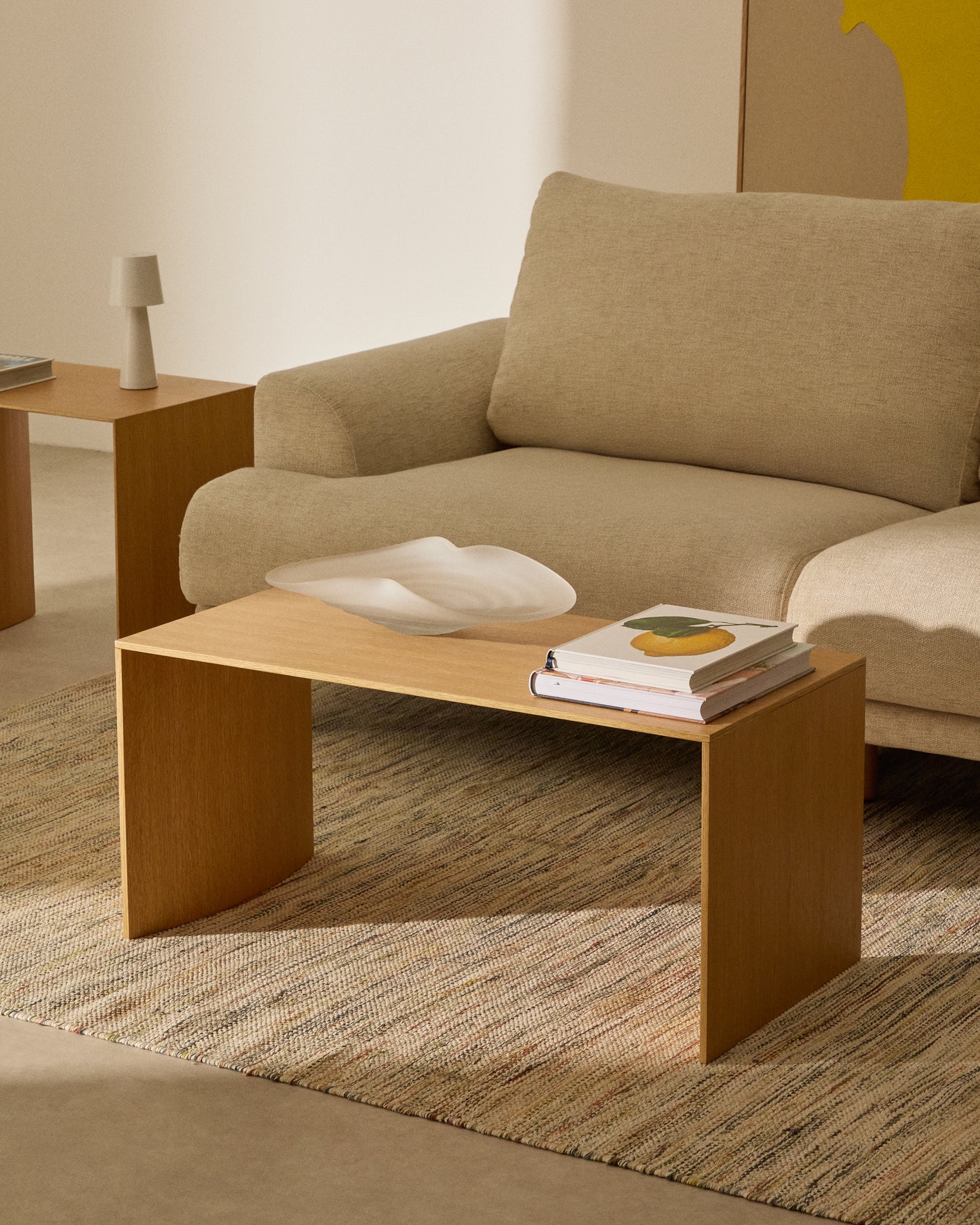 Kave Home Litto bijzettafel 90x45 cm Light brown