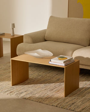 Kave Home Litto bijzettafel 90x45 cm Light brown