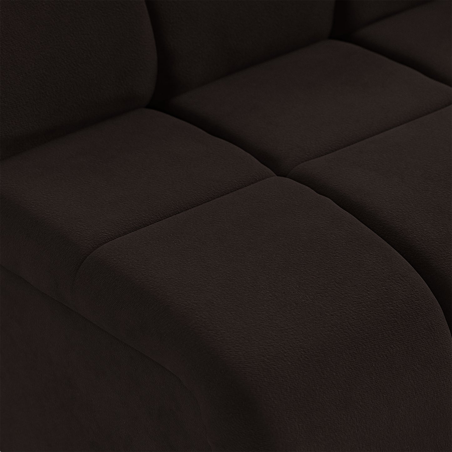 HKliving Wave bank middle Royal Velvet Espresso