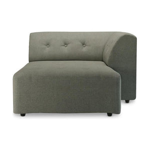 HKliving Vint bank right divan Linen Army Green