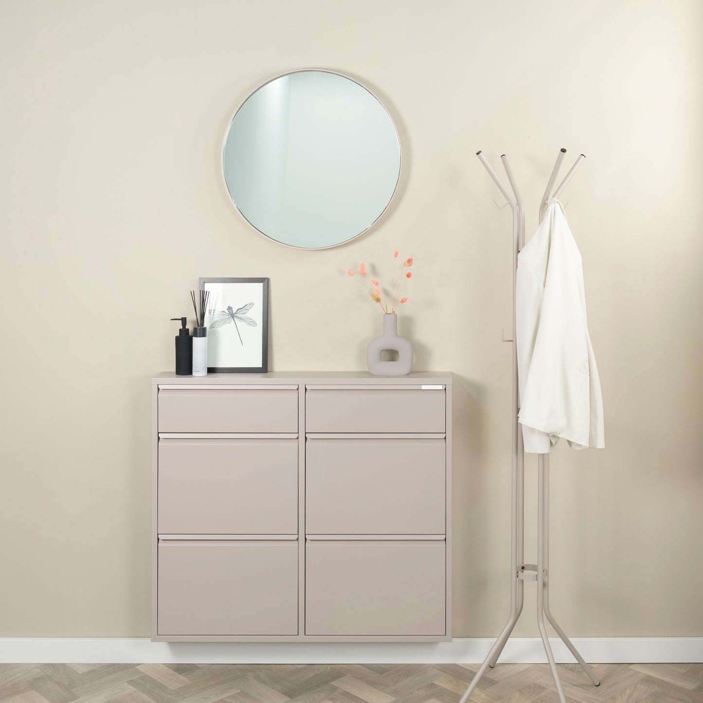 Spinder Design Billy 6 schoenenkast Silky Taupe