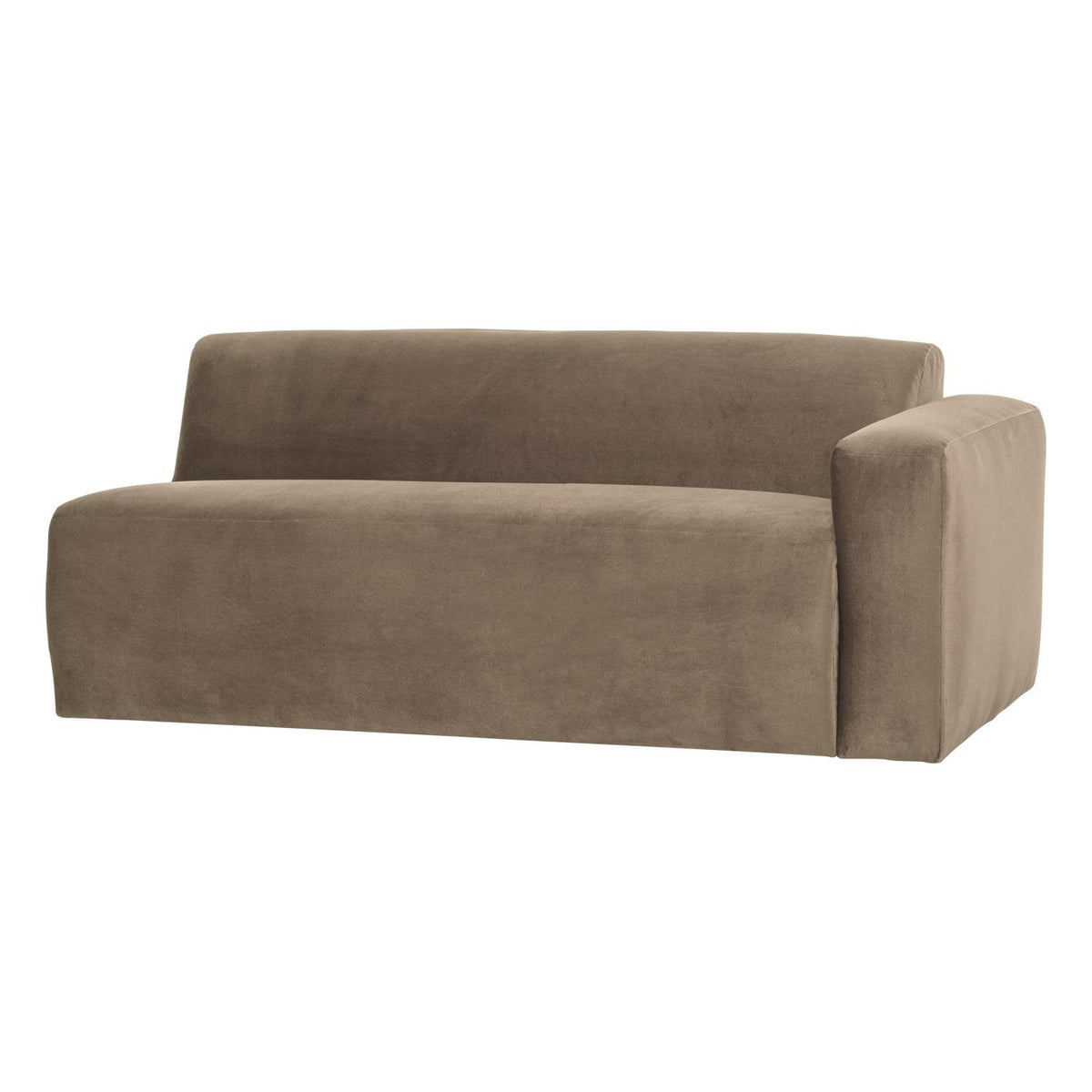 WOOOD Mojo Base 2-zits bank arm rechts velvet Khaki