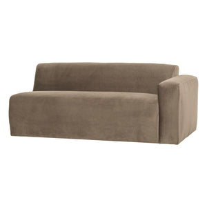 WOOOD Mojo Base 2-zits bank arm rechts velvet Khaki