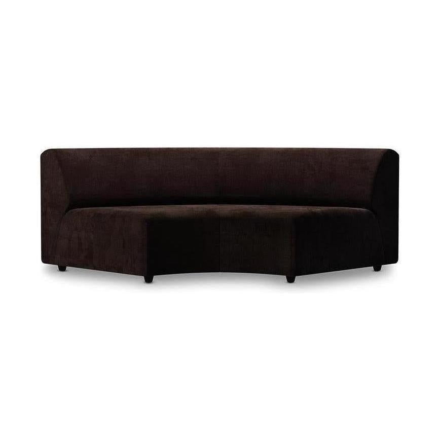 HKliving Jax bank round Royal Velvet Espresso