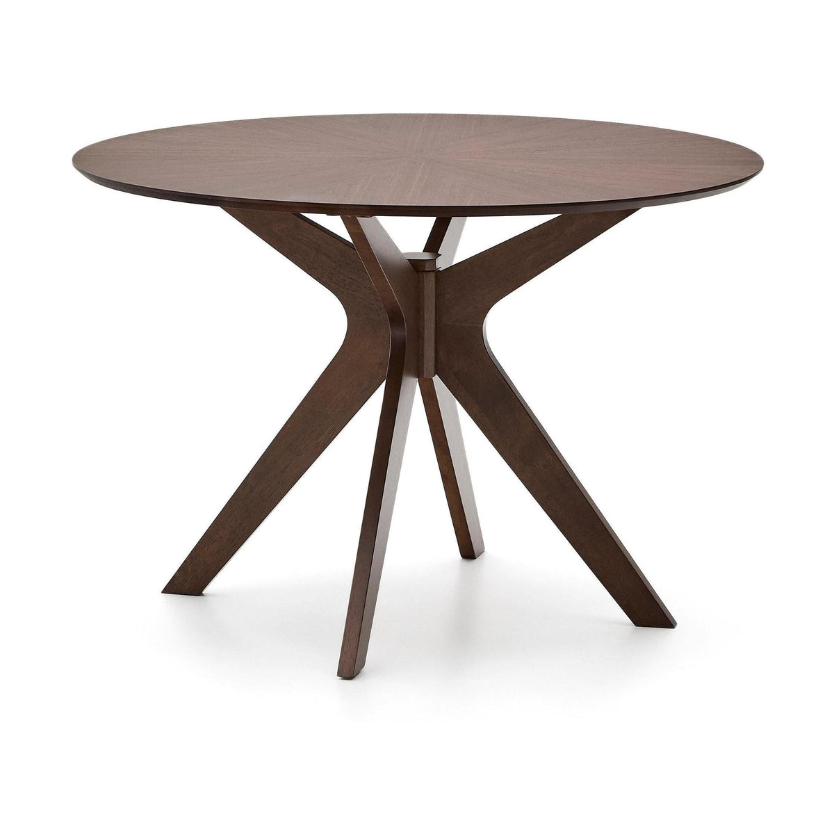 Kave Home Naanim eettafel rond Ø100 cm Donkerbruin
