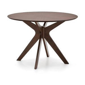 Kave Home Naanim eettafel rond Ø100 cm Donkerbruin