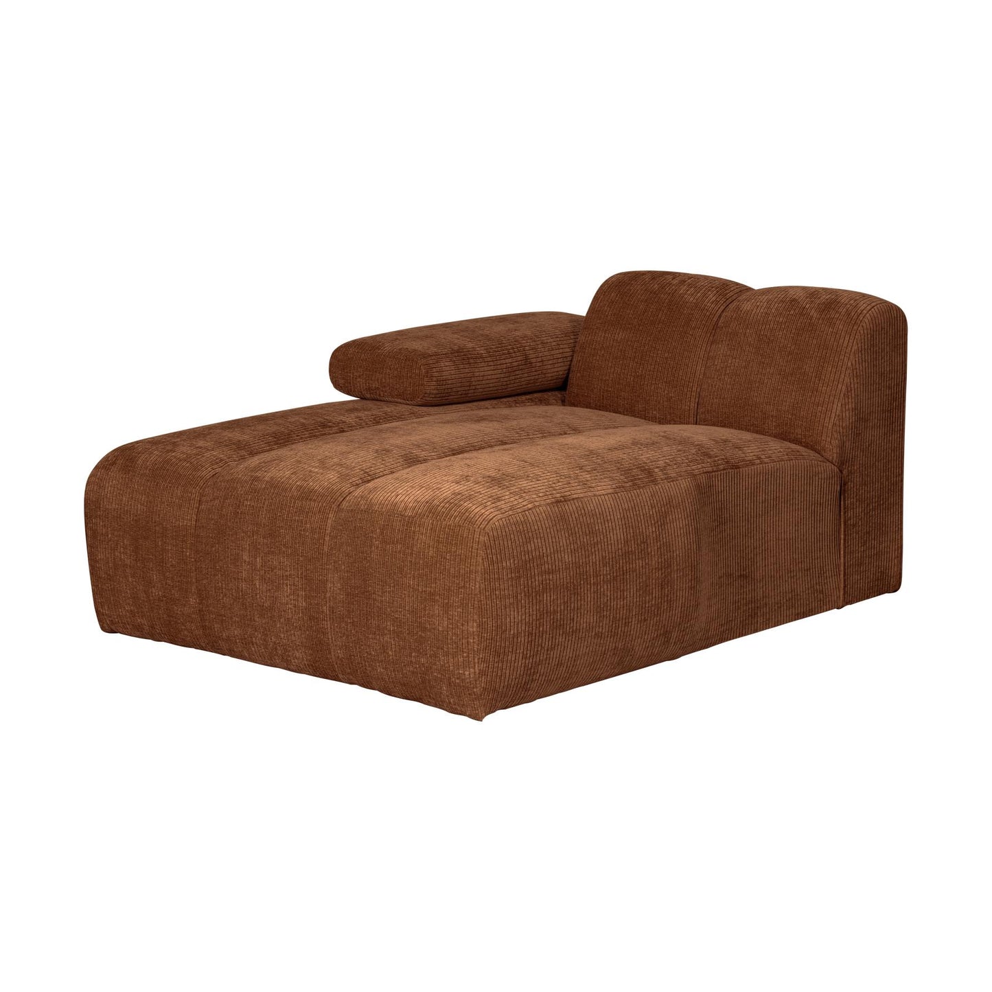 WOOOD Mojo chaise longue bank arm links ribstof Roestbruin