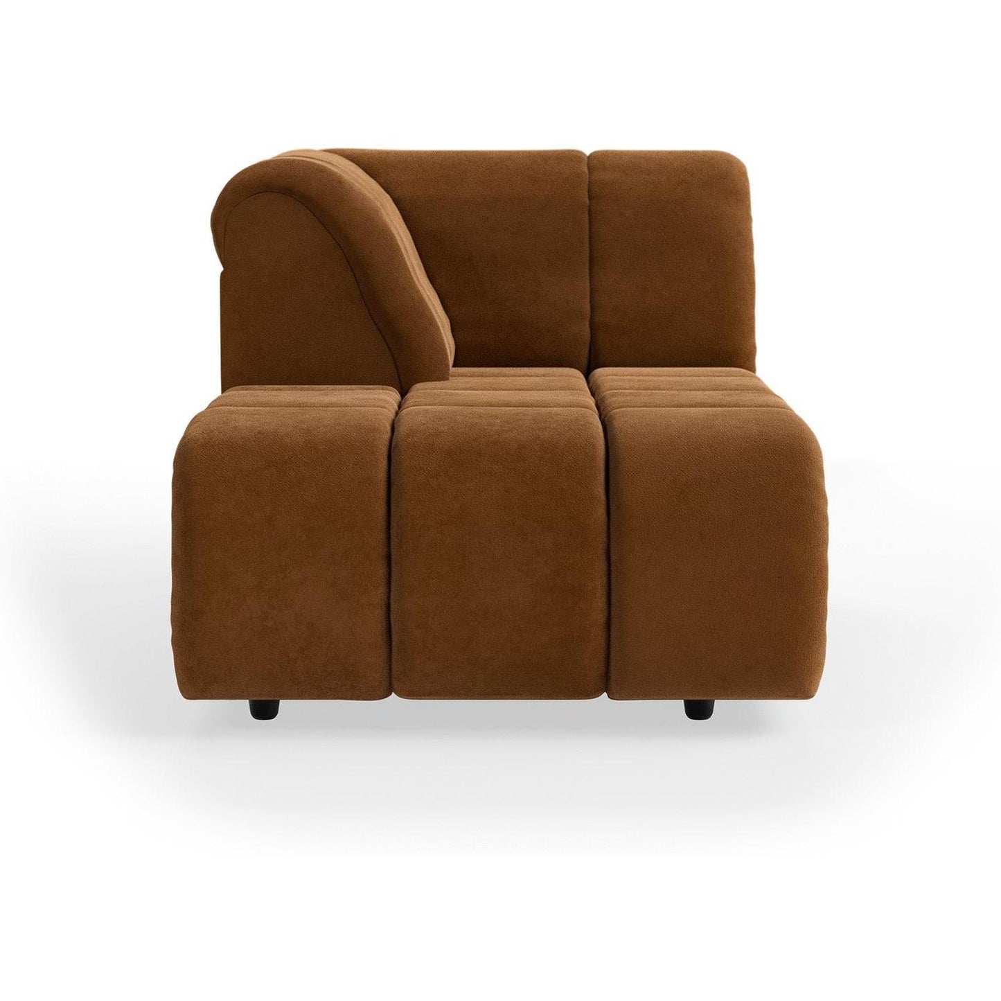 HKliving Wave bank left divan Royal Velvet Caramel