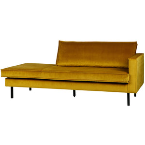 WOOOD Rodeo daybed rechts velvet Okergeel