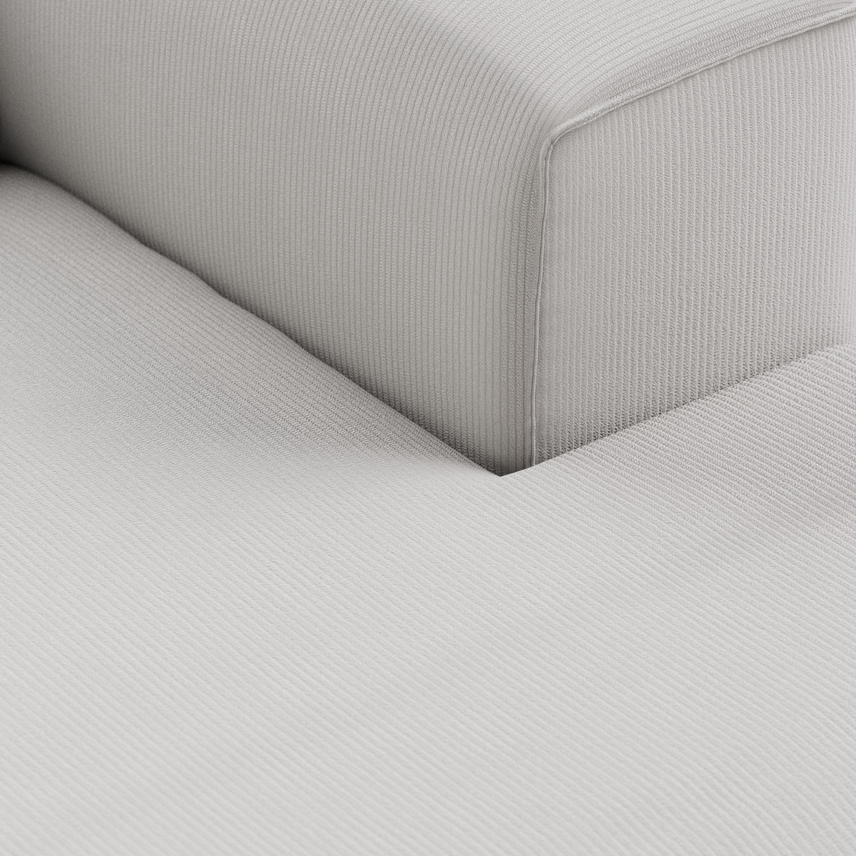 HKliving Flake bank right divan Corduroy Rib Cream