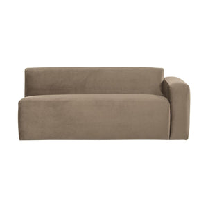 WOOOD Mojo Base 2-zits bank arm rechts velvet Khaki