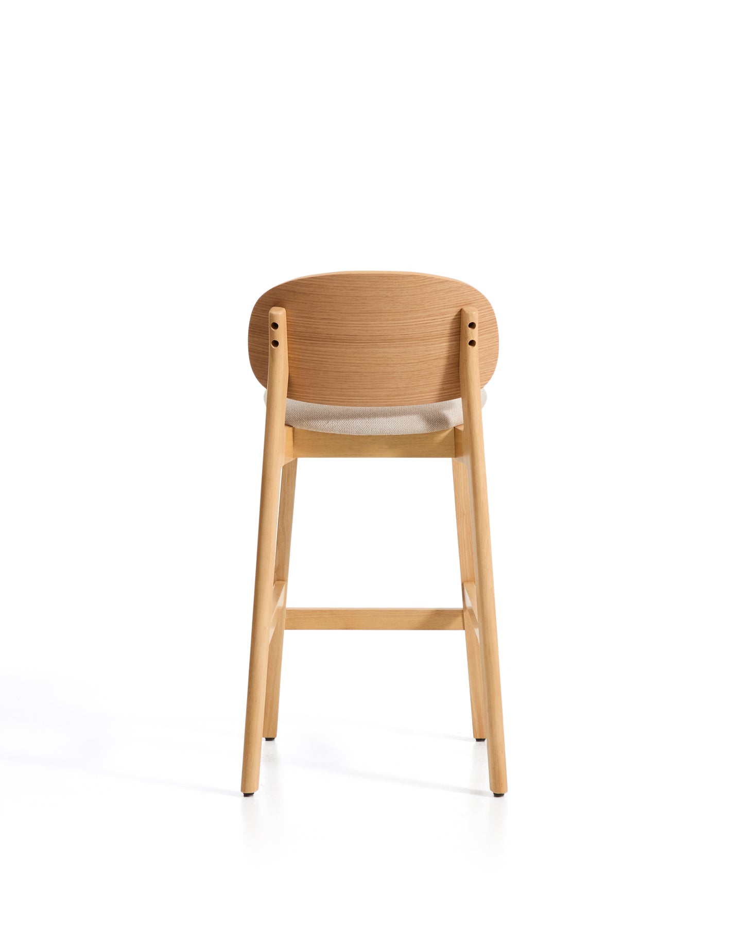 Kave Home Ludara barkruk H69 chenille Grey/Beige