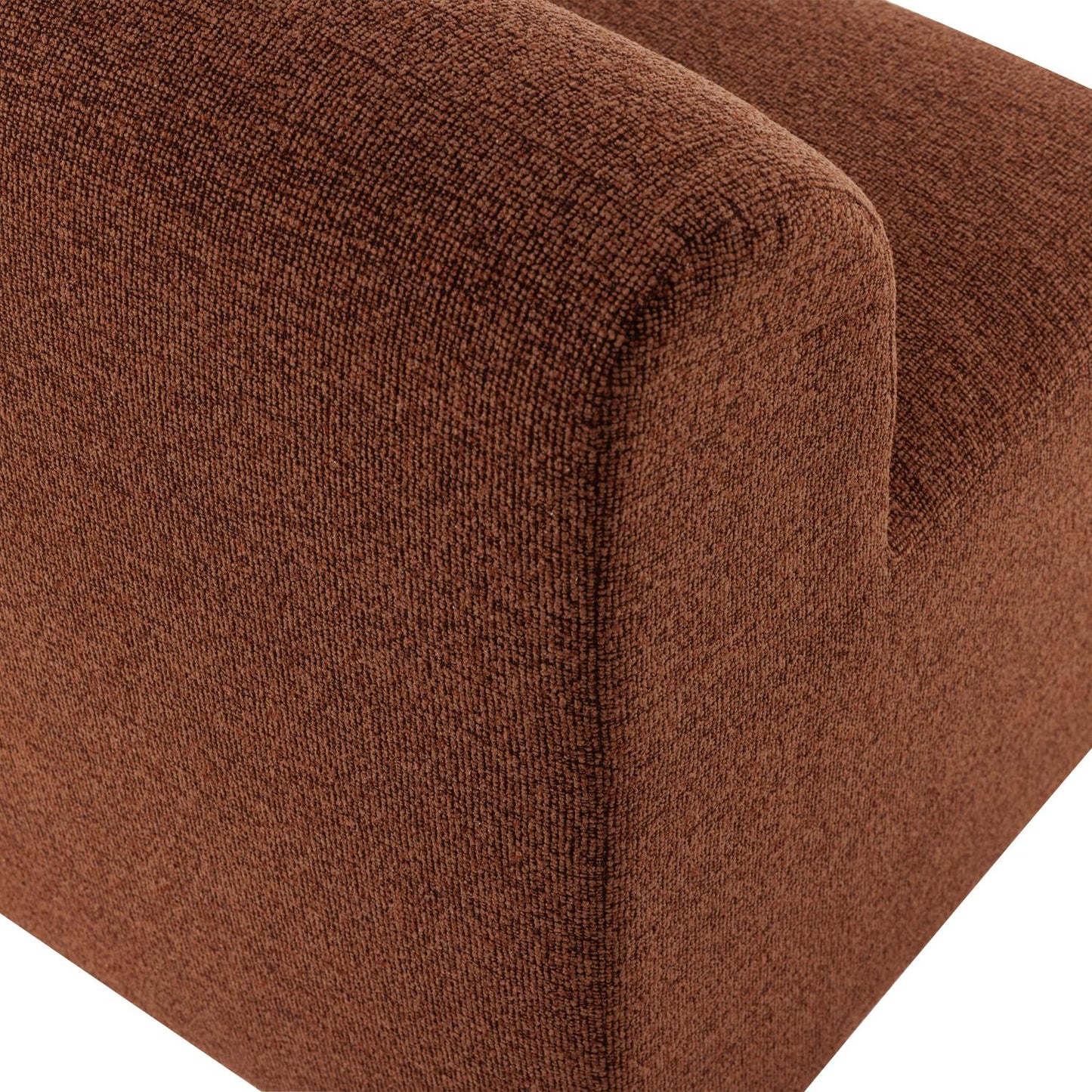 WOOOD Mojo Base eetkamerbank 164 cm bouclé Roestbruin