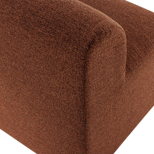WOOOD Mojo Base eetkamerbank 164 cm bouclé Roestbruin
