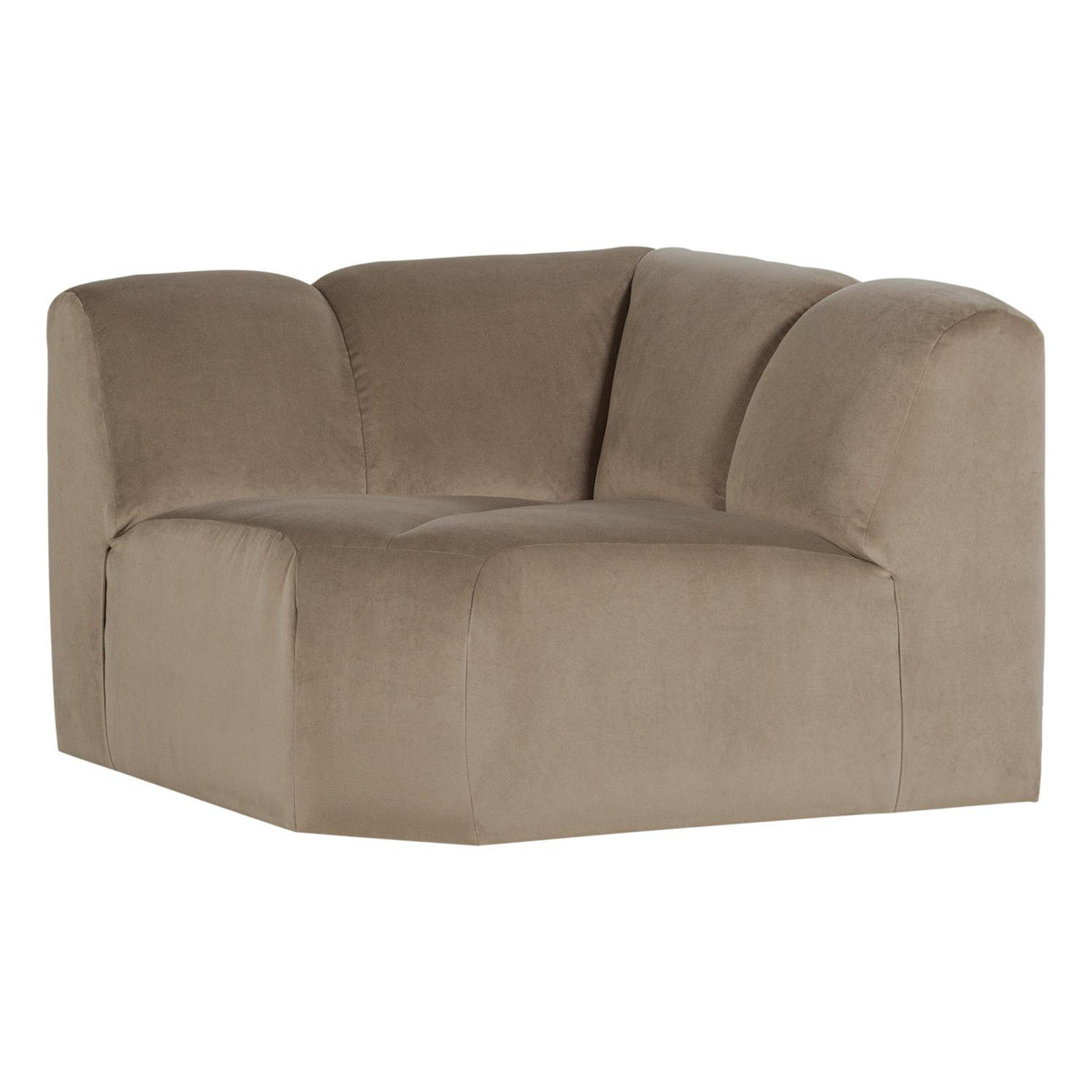 WOOOD Mojo bank hoekelement recht velvet Khaki
