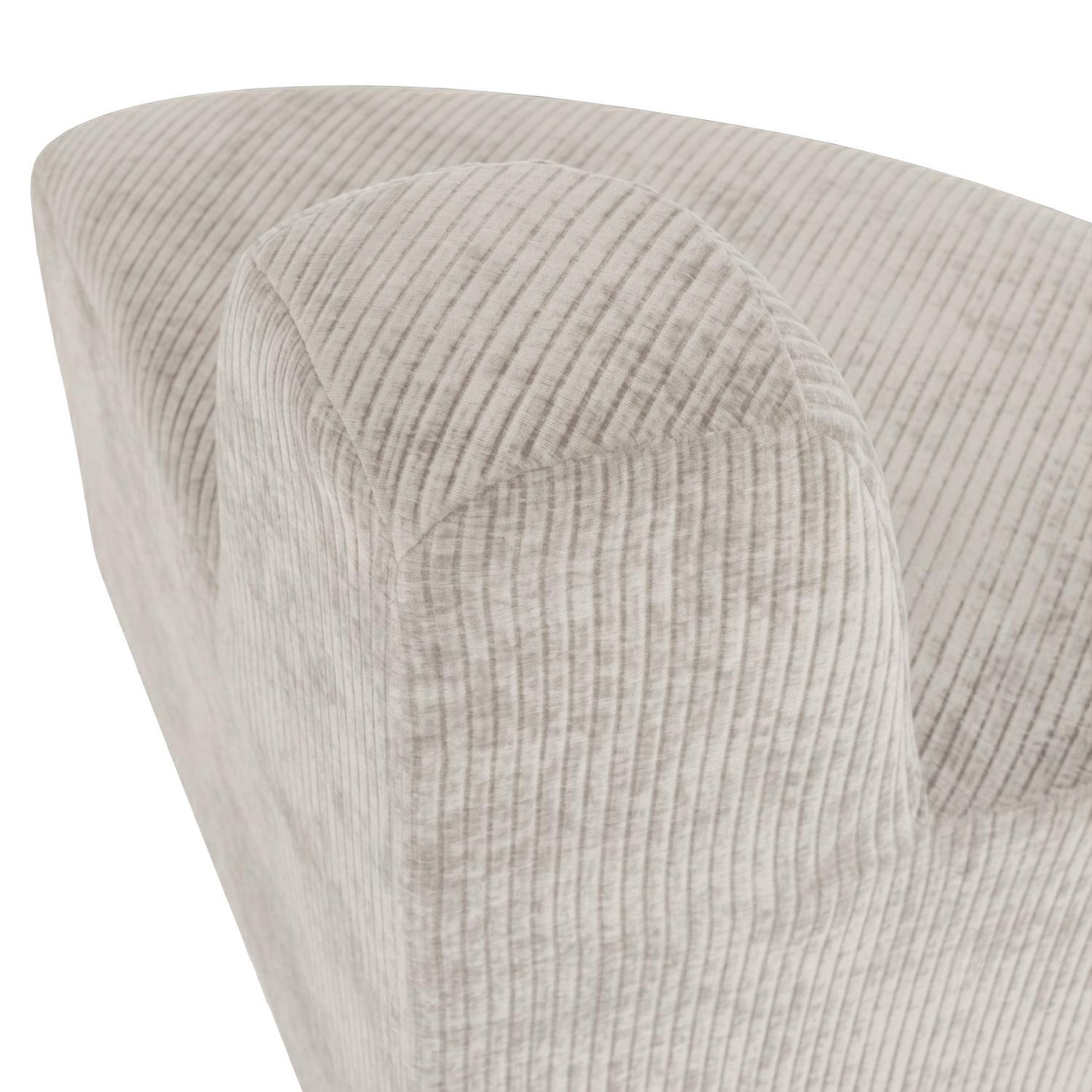 WOOOD Mojo Base eetbank hoek rond rugleuning rib Ecru