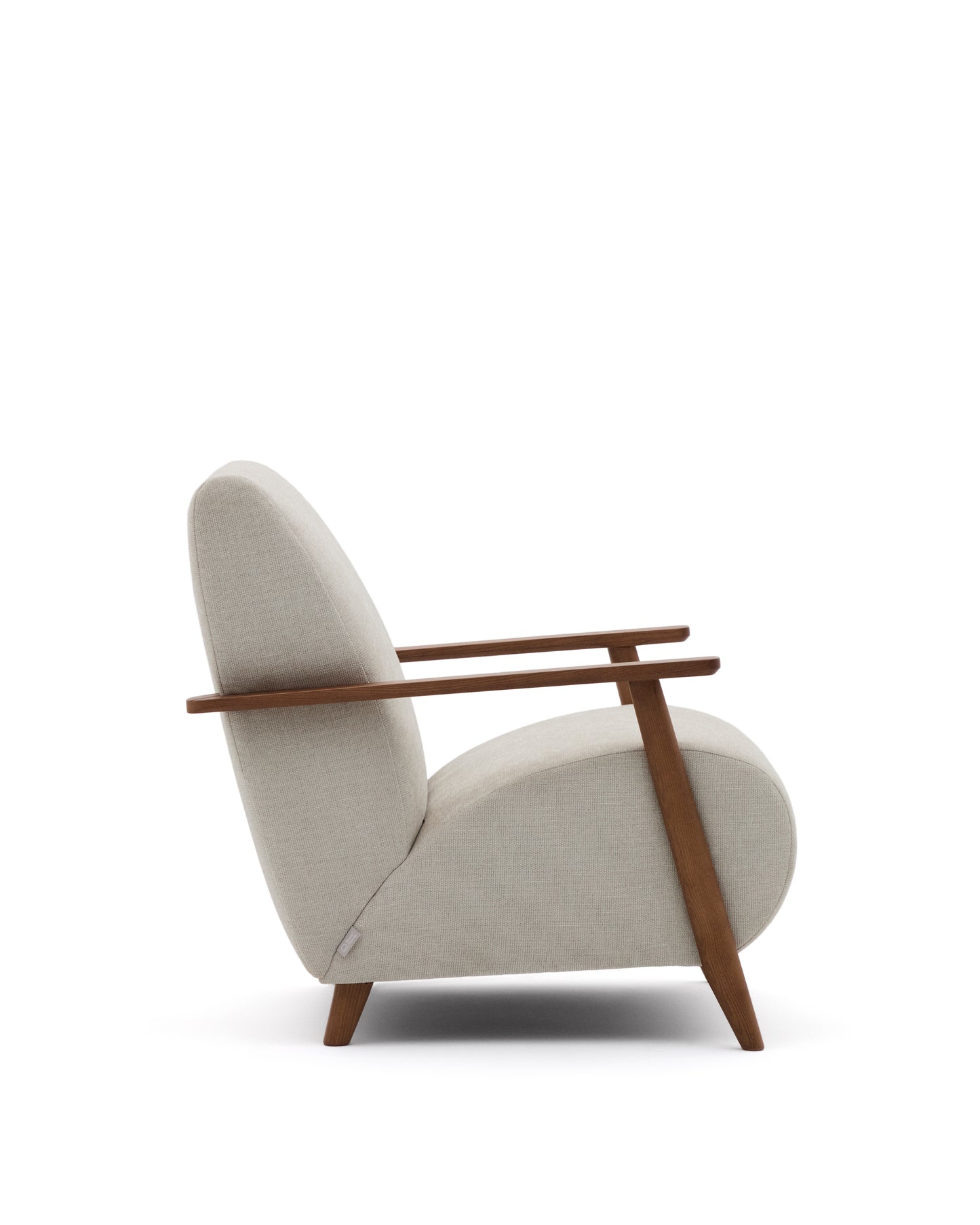 Kave Home Meghan fauteuil Pearl walnoot
