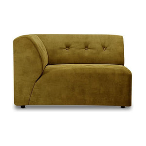 HKliving Vint 1,5-zits bank left Royal Velvet Olive