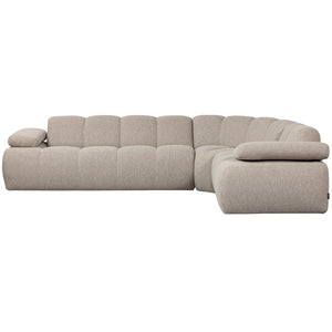 WOOOD Mojo hoekbank rechts bouclé Beige Melange