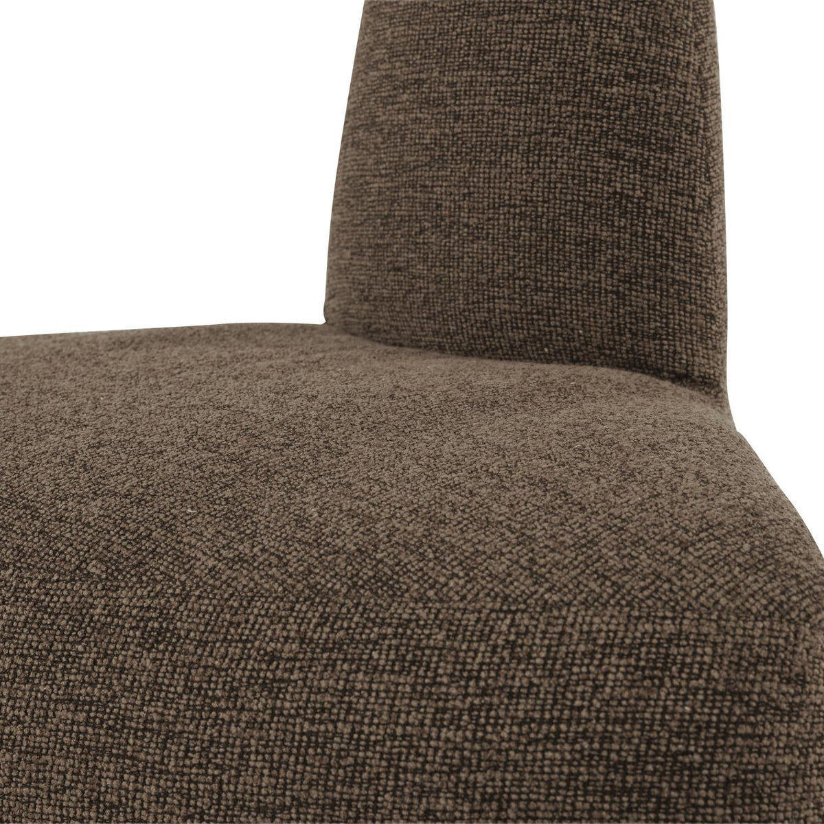 WOOOD Mojo Base eetbank hoek rond rugleuning bouclé Bruin