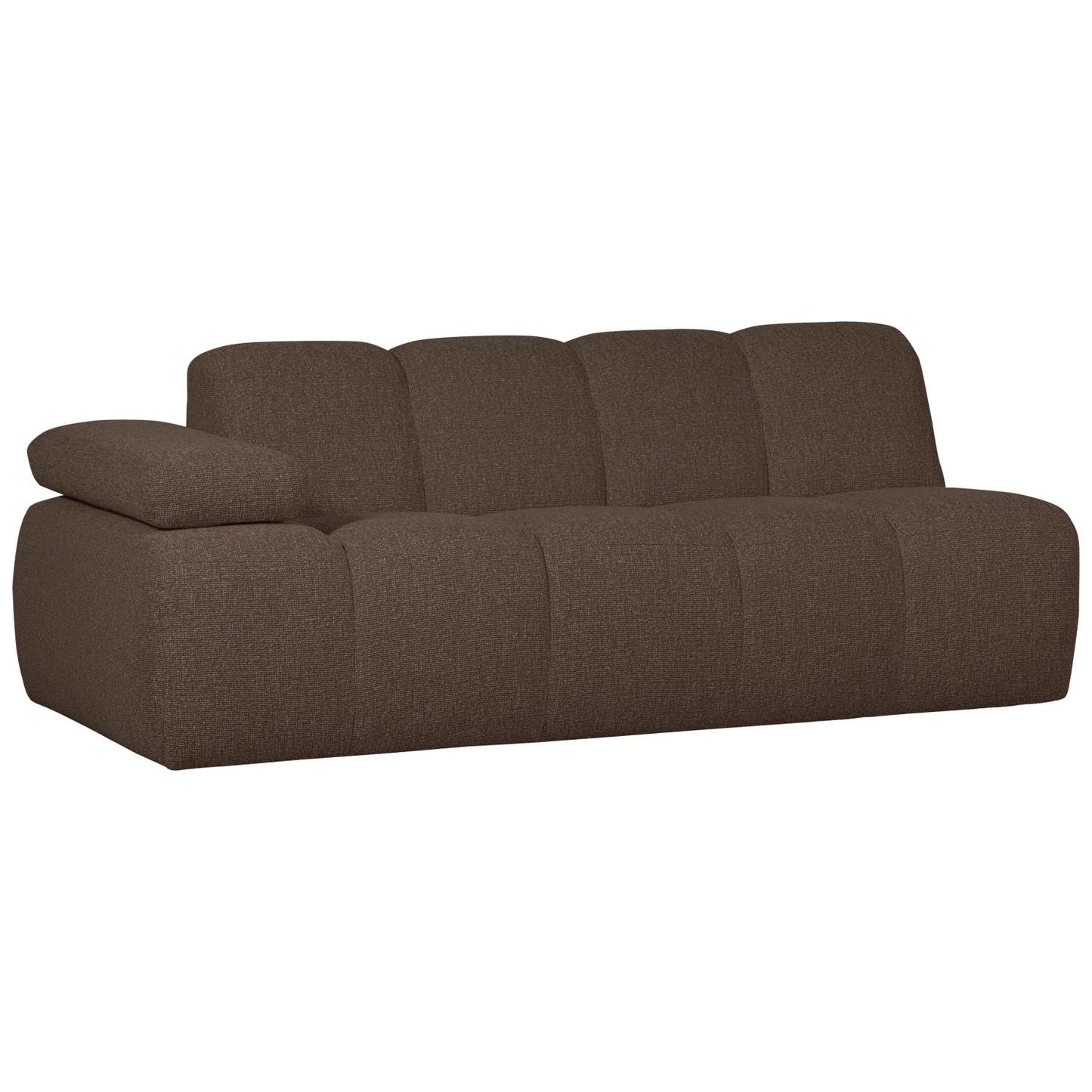 WOOOD Mojo 2-zits bank arm links bouclé Bruin Melange