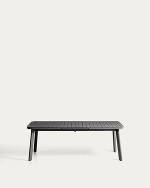Kave Home Izola tuintafel uitschuifbaar rechthoek 220x100 cm Grafiet