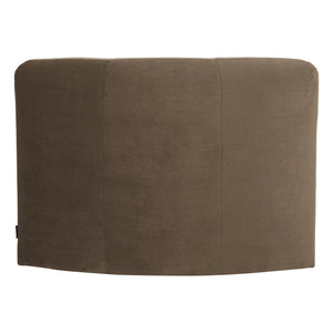 WOOOD Mojo Base eetbank hoek met rugleuning fluweel Taupe