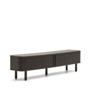 Kave Home Mailen tv-meubel met 2 deuren essen donkere afwerking 200 x 50 cm