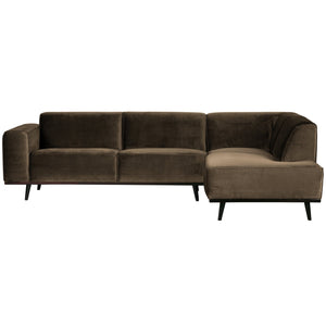 WOOOD Statement hoekbank rechts Velvet Taupe