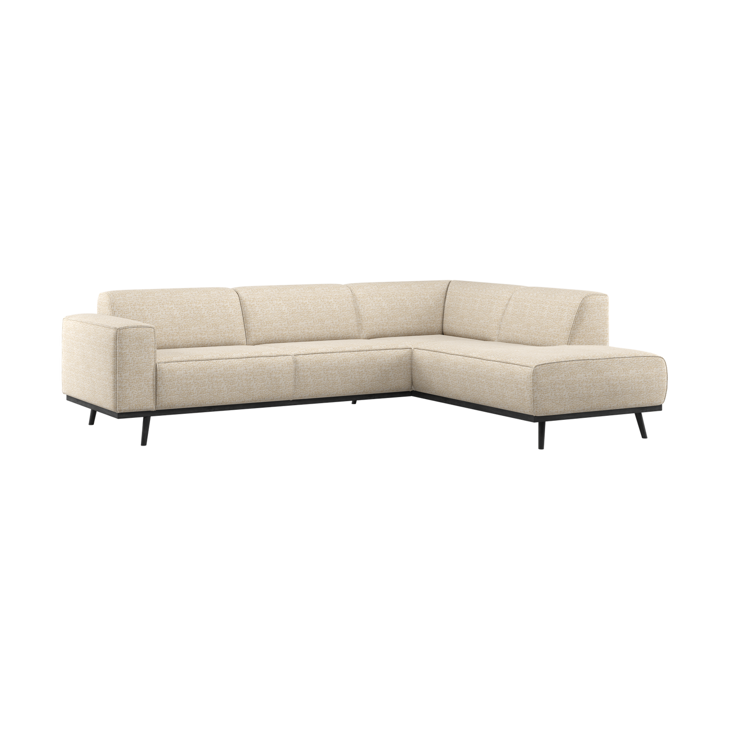 WOOOD Statement hoekbank rechts Beige Melange