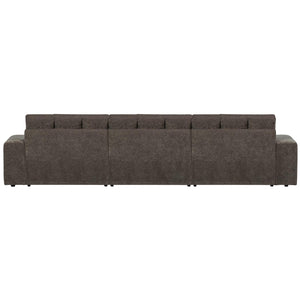 WOOOD Second Date chaise longue bank rechts velvet Warmgrijs