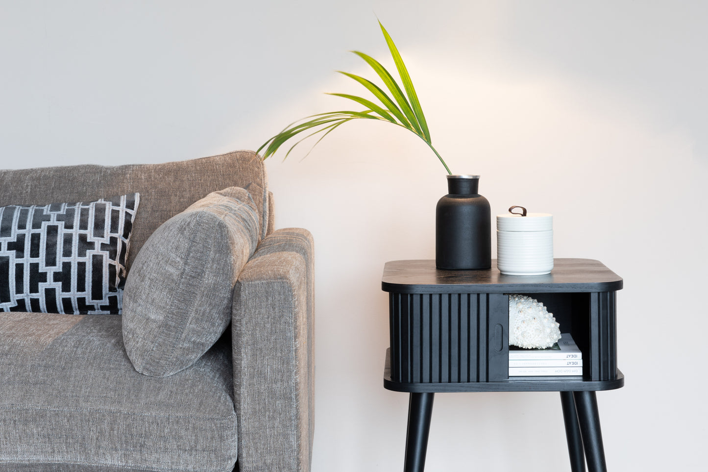 Zuiver Barbier nachtkastje Zwart