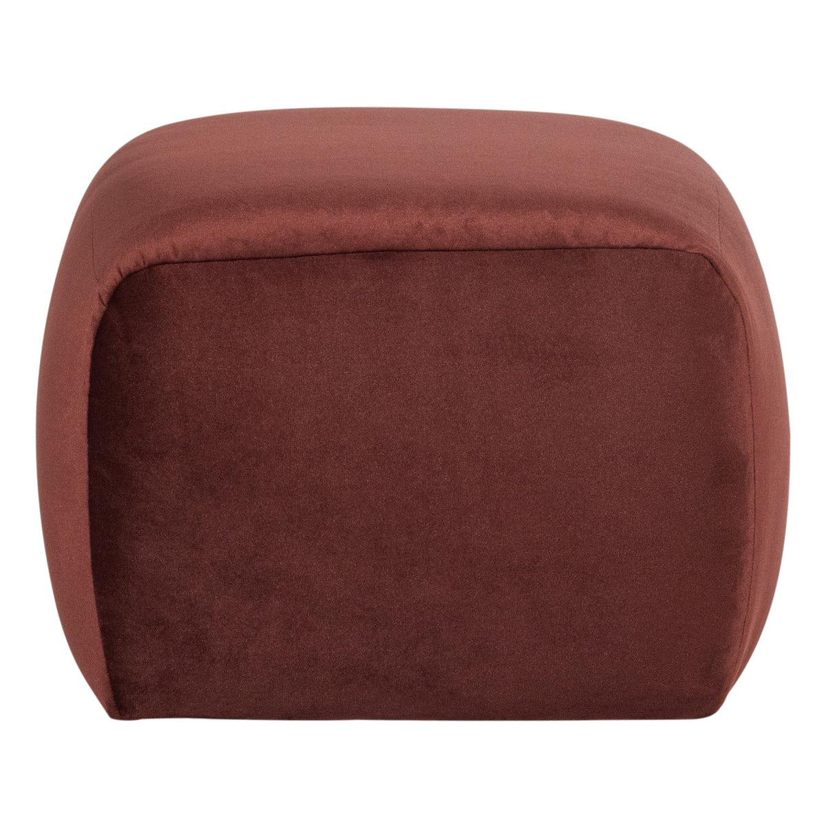 WOOOD Mojo Base poef velvet Kastanjebruin