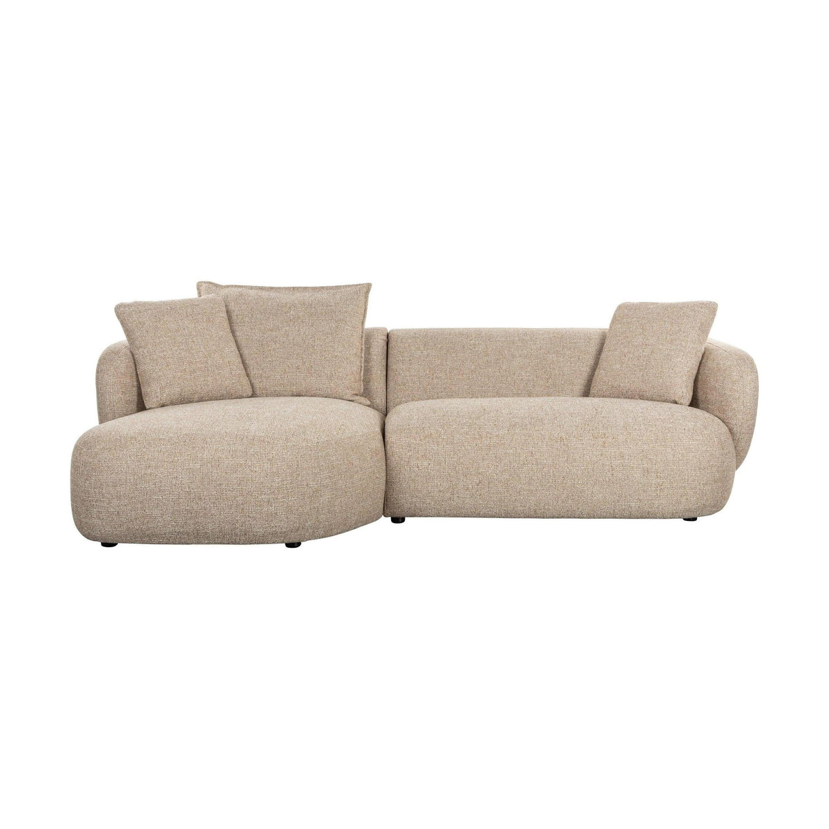 Zuiver Stones 3-zitsbank Chaise Longue links Lichtbruin
