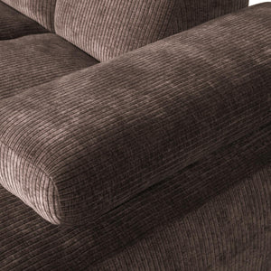 WOOOD Mojo chaise longue bank rechts ribstof Bruin
