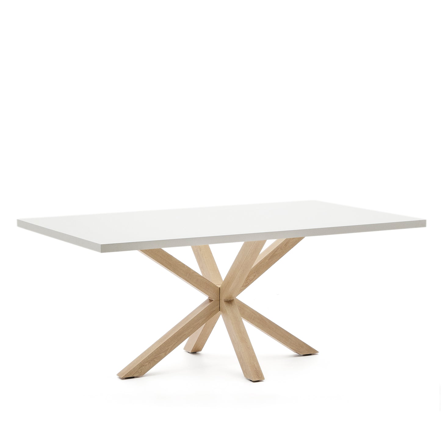 Kave Home Argo eettafel rechthoek 200x100 cm White/Natural
