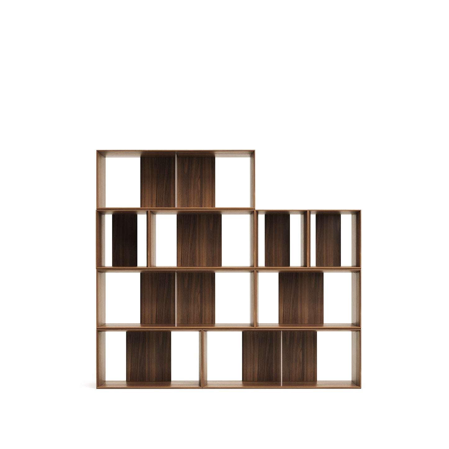 Kave Home Litto kast 9 modulaire planken walnoot