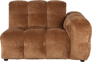 Dutchbone Hackman module met arm rechts velvet Cognac