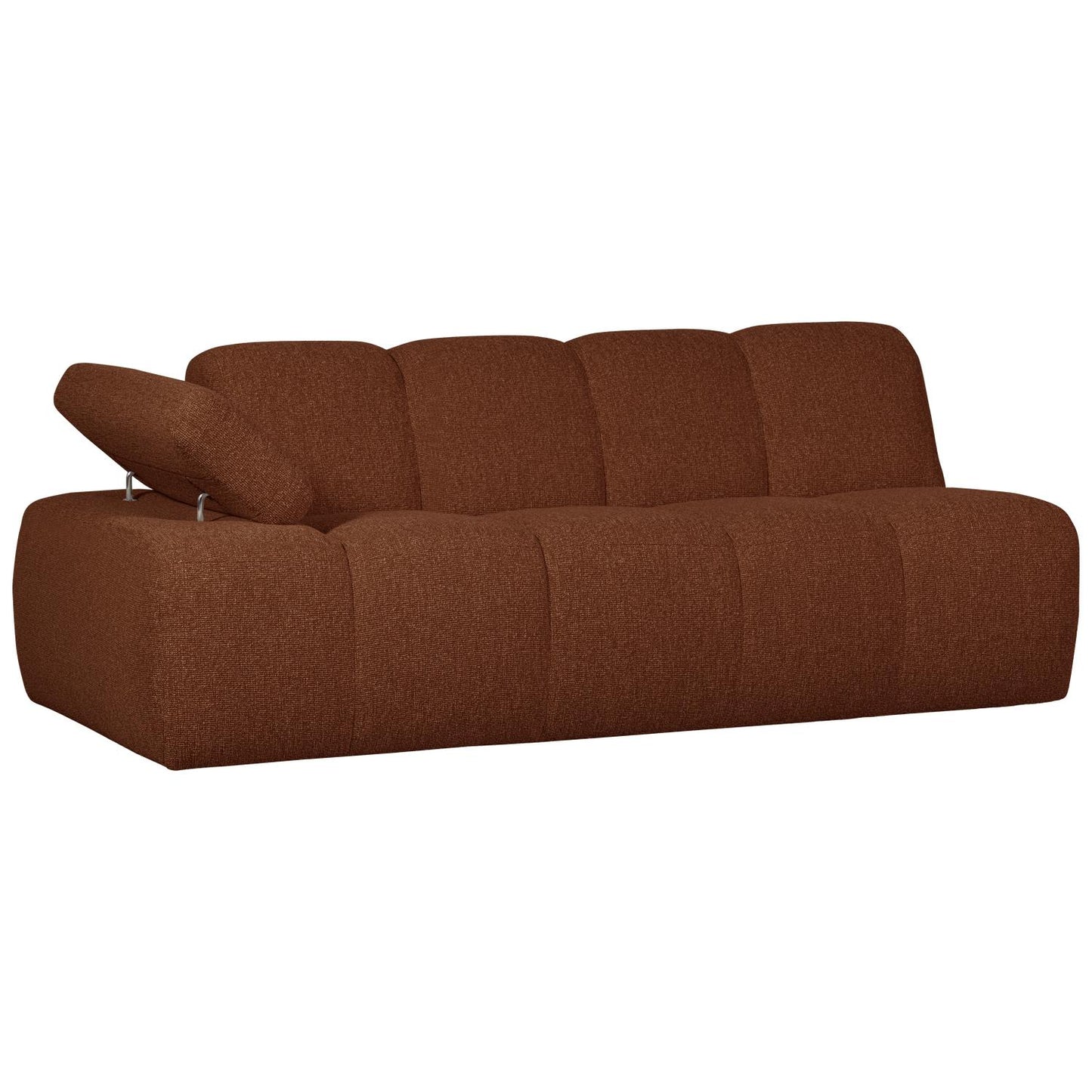 WOOOD Mojo 2-zits bank arm links bouclé Roestbruin Melange